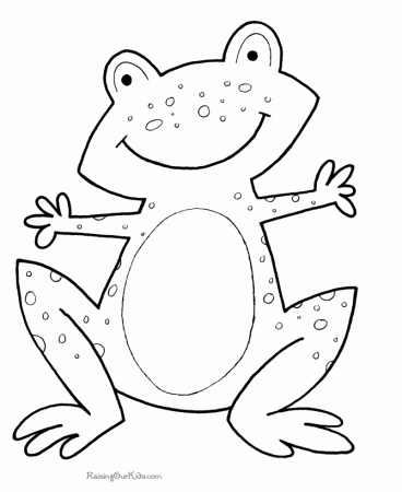 Frog Pictures For Kids To Color - www.