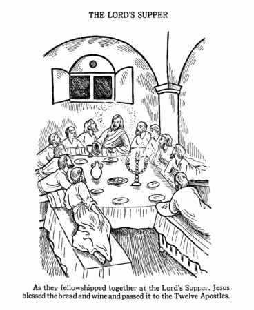 The Apostles Coloring Pages - The 12 apostles at the Last Supper |  Bible-Printables