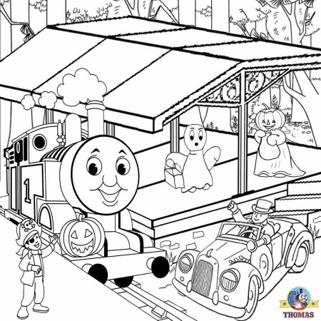 Thomas and train coloring pages