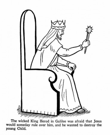 King Herod coloring page - Day 8 - Mystery of History I Lesson 99 ...
