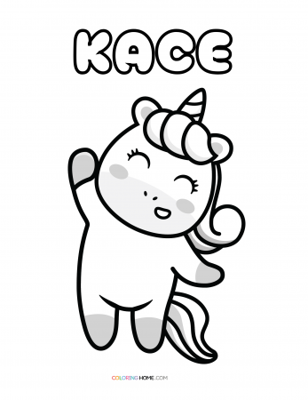 Kace unicorn coloring page