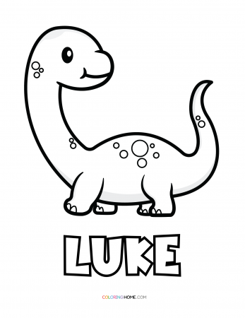 Luke dinosaur coloring page