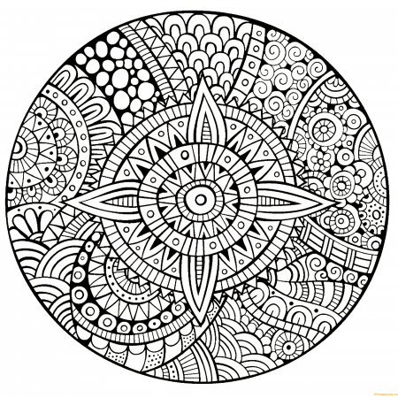 Star With Strange Patterns Coloring Pages - Hard Coloring Pages - Coloring  Pages For Kids And Adults
