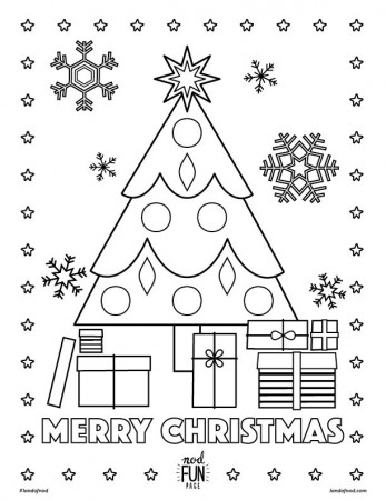 Merry Christmas Printable Coloring Page - Crate&Kids Blog