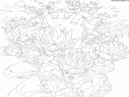free dragon ball z coloring pages of goku ss4 fusion | Best ...