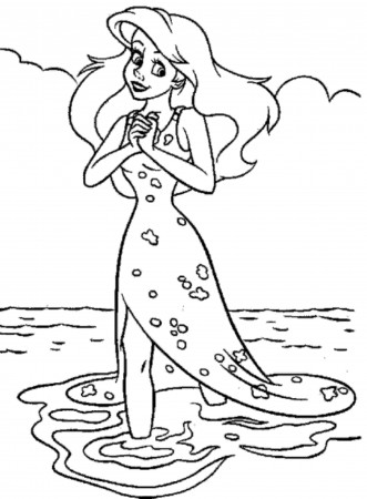free little mermaid coloring pages - Printable Kids Colouring Pages