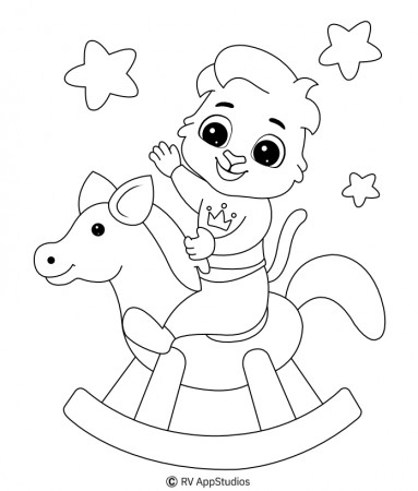 FREE Toy Horse Coloring Pages for kids | Toys Coloring Printables
