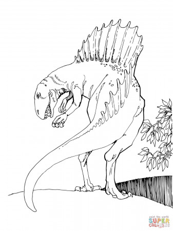 Spinosaurus Theropod Dinosaur coloring page | Free Printable Coloring Pages