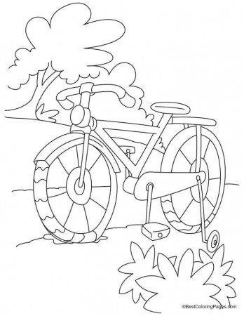 Full length kids bike coloring page. Daal"Ø¯", darajah (bicycle ...