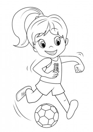 soccer girl coloring pages