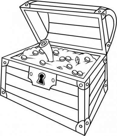 Pin on Treasure Chest Coloring Page
