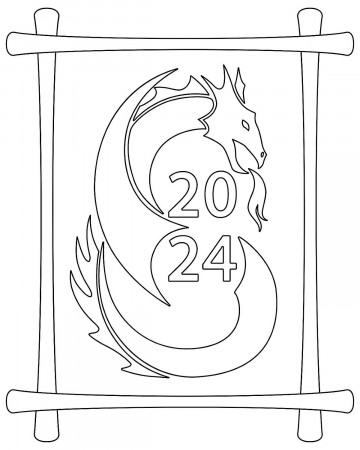 Happy New Year 2024 Free Coloring Pages for Kids to Welcome the New Year |  Printables | 30Seconds Mom