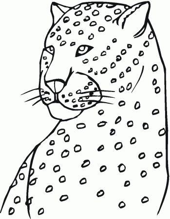 Free Leopard Coloring Pages