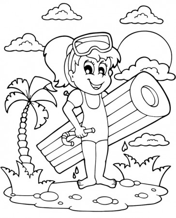 Summer coloring page printable picture