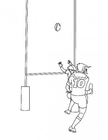 Rugby Sport Coloring Page - Free Printable Coloring Pages for Kids