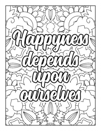 Premium Vector | Motivational quotes coloring page inspirational quotes coloring  page coloring page for adults