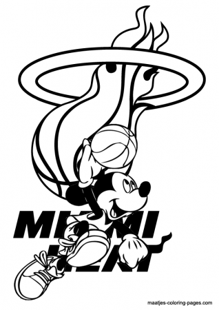 Miami Heat and Mickey Mouse coloring pages