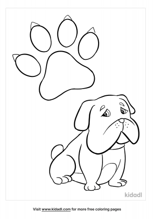 Paw Print Coloring Pages | Free Animals Coloring Pages | Kidadl