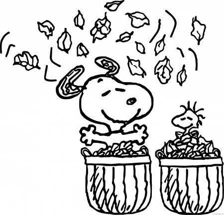 Snoopy Coloring Pages Cartoons Snoopy Fall Leaves Printable 2020 5692  Coloring4free - Coloring4Free.com