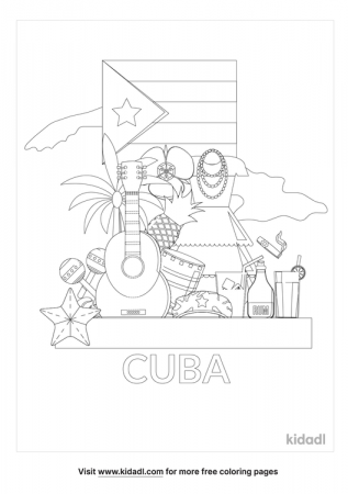 Cuba Coloring Pages | Free World, Geography & Flags Coloring Pages | Kidadl