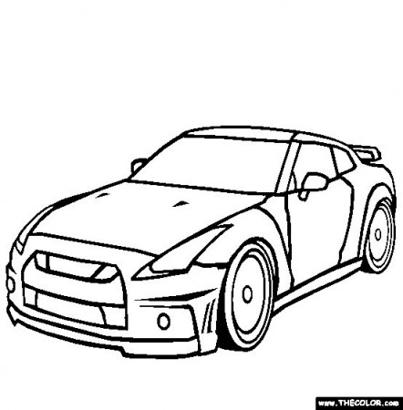 Nissan GTR Coloring Page | Free Nissan GTR Online | Nissan gtr, Cool car  drawings, Gtr car