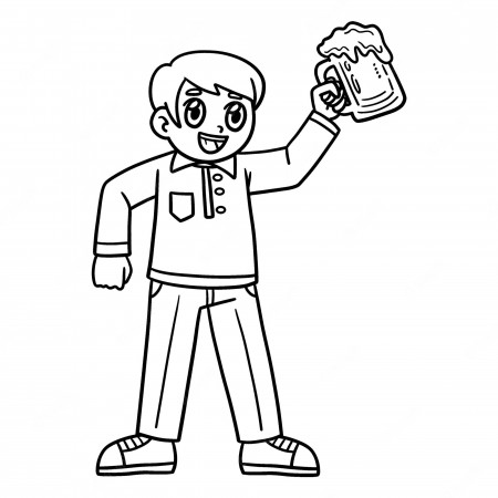 Premium Vector | Hotdog with a soda can isolated coloring page