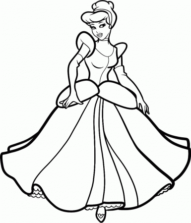 coloring pages disney princesses cinderella for preschoolers ...