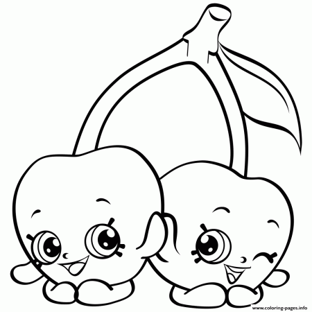 Shopkins Coloring Pages Cherry