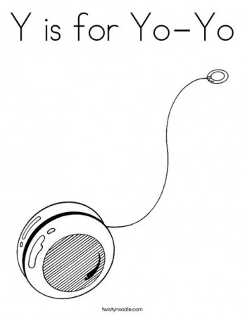 Y is for Yo-Yo Coloring Page - Twisty Noodle