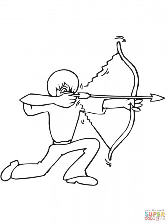 Bow Shooting from the Knee coloring page | Free Printable Coloring ...