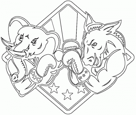 US Presidential Election Coloring Page