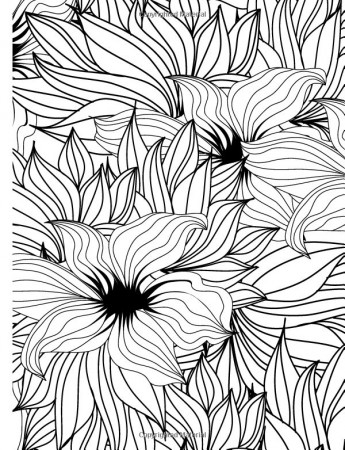 Relaxation Coloring Pages - Flowers