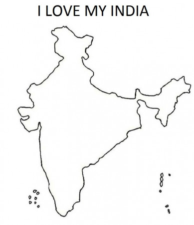 Map Of India Coloring Page