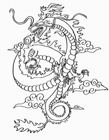 Chinese Dragon Coloring Pages Coloring Pages For Adults Coloring 