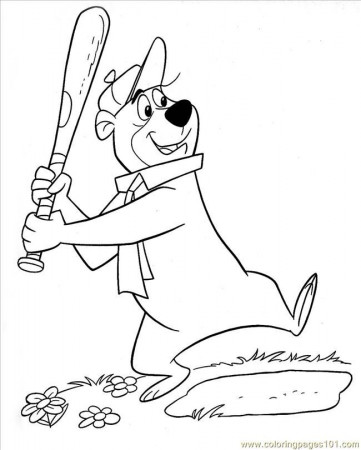 Coloring Pages Yogiball (Cartoons > Yogi Bear) - free printable 