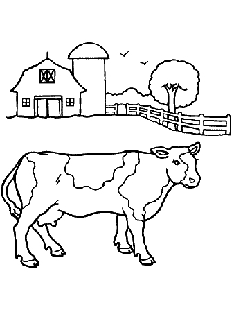 Cows-coloring-page-1 | Free Coloring Page Site