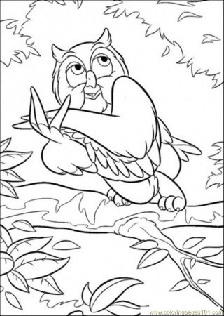 Coloring Pages Owl (Cartoons > Bambi) - free printable coloring 