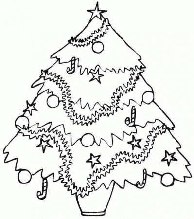 Coloring Pages Christmas Tree Free For Kids & Boys 4916#