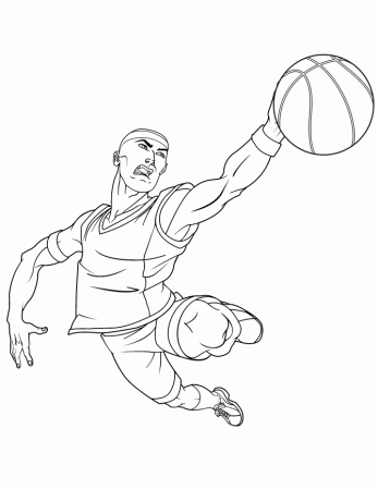 Coloring Pages Basketball Player Free Page