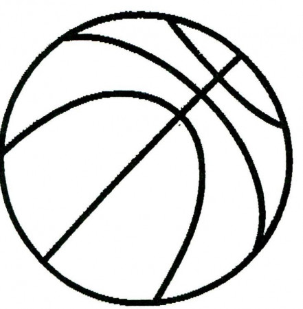 Printable basketball drawing. | Sports