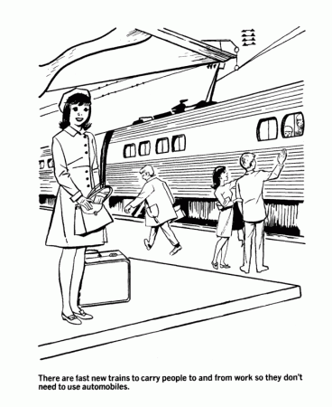 Earth Day Coloring Pages - Free Printable Mass Transit preserves 
