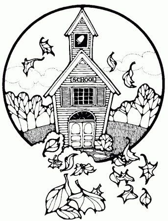 School House Coloring Page | Clipart Panda - Free Clipart Images