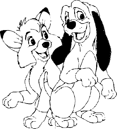 pages the fox and hound coloring page site
