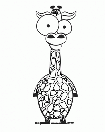 Crazy-eyed Giraffe - Free Printable Coloring Pages