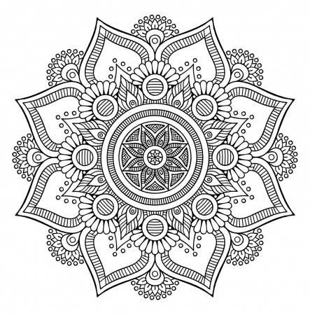 Mandalas forming a original flower - Simple Mandalas - 100% Mandalas Zen &  Anti-stress
