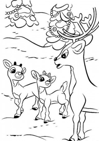 Rudolph The Red Nosed Reindeer Coloring Pages - Tulamama