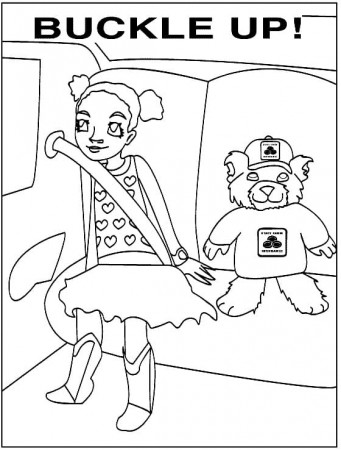Buckle Up Coloring Page - Free Printable Coloring Pages for Kids