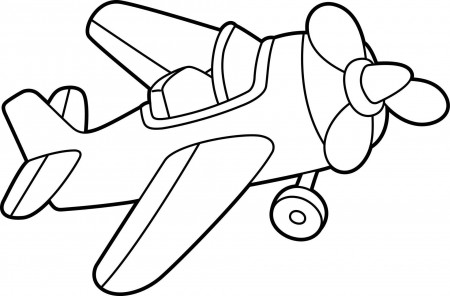 Propeller Plane Coloring Page Isolated for Kids 5163234 Vector Art at  Vecteezy