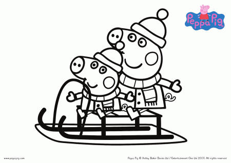 Christmas with Peppa Pig {FREE Printable Coloring Sheets & More} - Nanny to  Mommy
