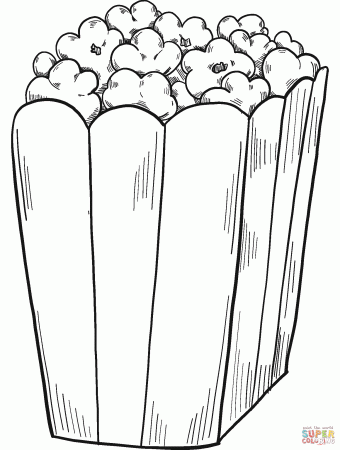 Popcorn coloring page | Free Printable Coloring Pages